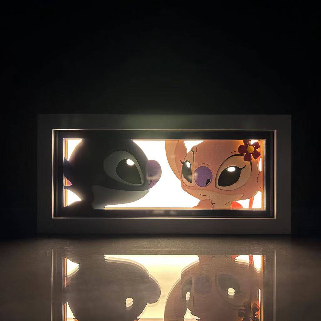 卡通史迪奇安琪纸雕灯房间小夜灯送小孩生日礼物桌面装饰灯库洛米,家装灯饰光源,小夜灯,淘宝优惠券,粉丝福利购,淘宝优惠卷