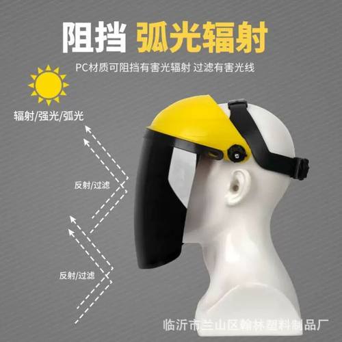 切割机防护面罩打磨护具全脸安全帽透明头罩电焊角磨机护目镜轻便