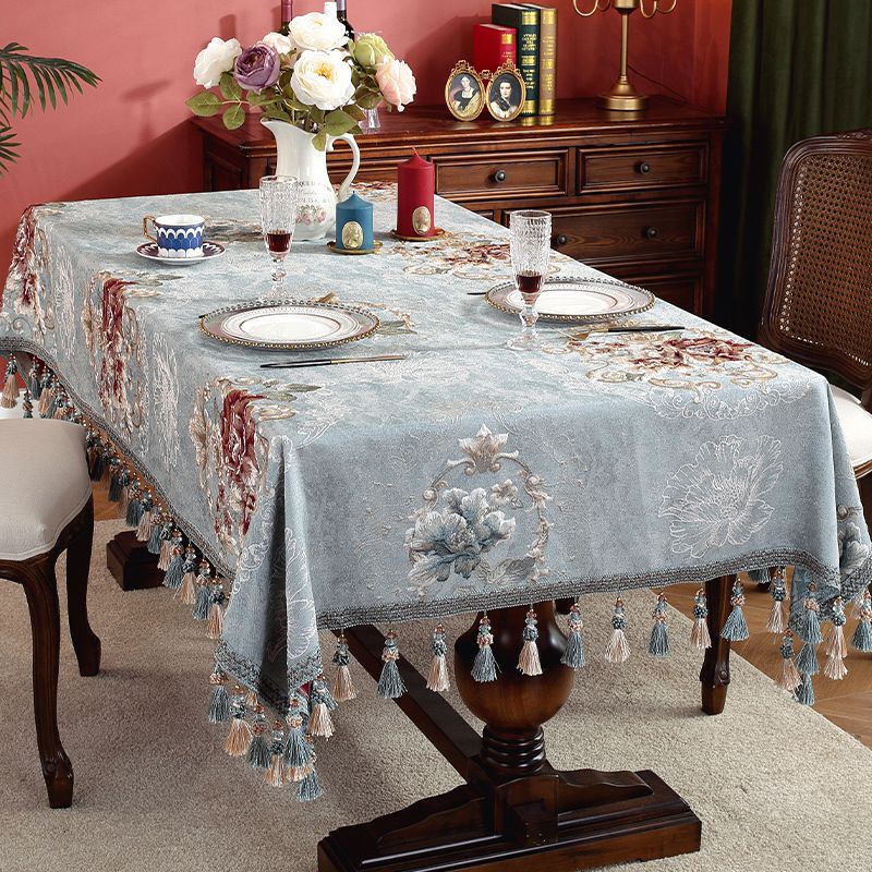 欧式桌布高档轻奢2025新款长方桌餐桌布客厅茶几桌布餐厅酒店餐布