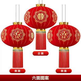 广告结婚大红铁口缎布物业过年婚庆公司装饰户外灯笼中国风宫灯