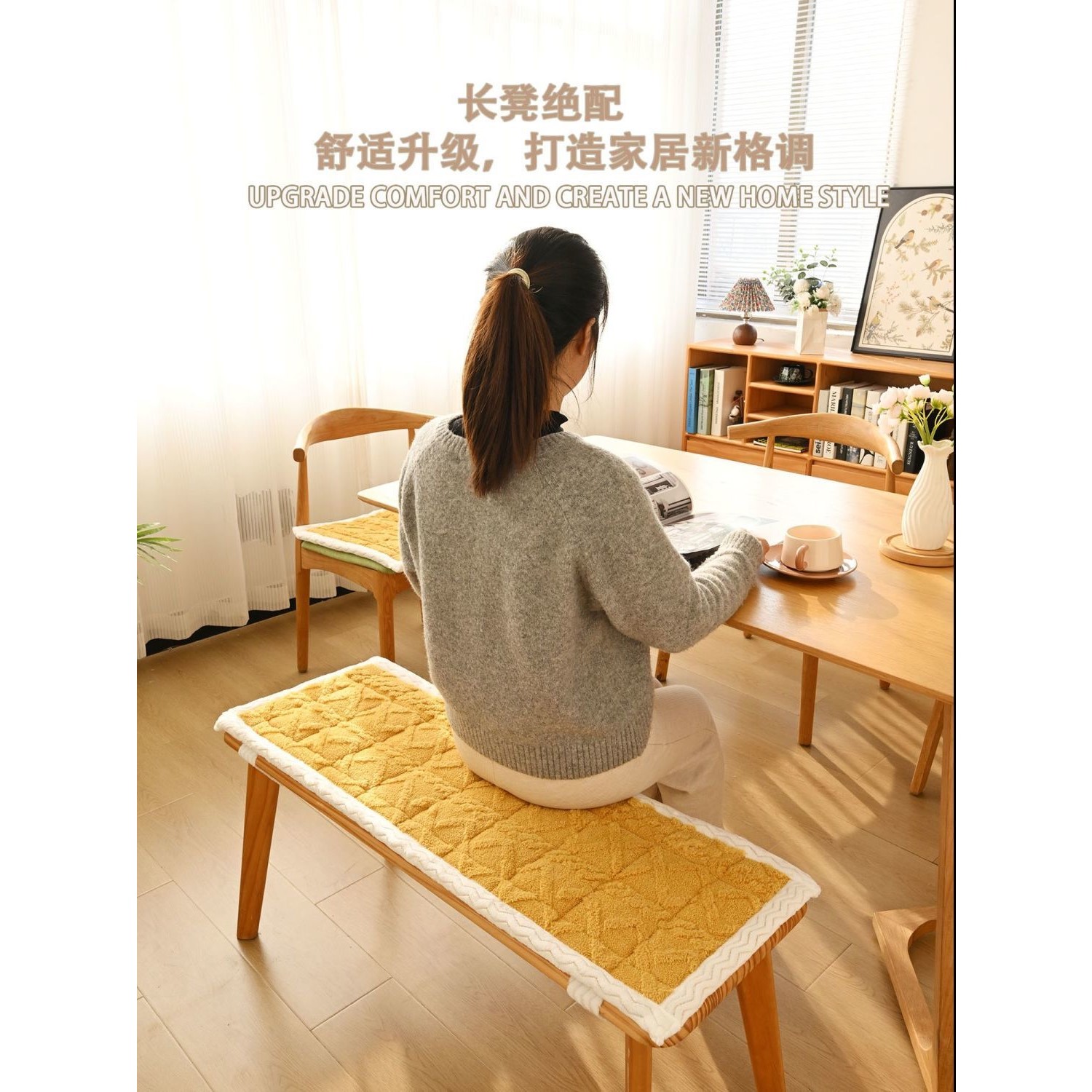 长条形坐垫餐桌椅垫长凳换鞋凳椅子长方形卡座垫子定制