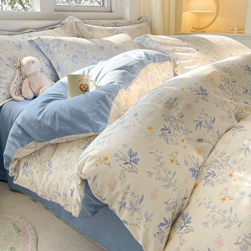 100全棉被套单件床单个单人床笠被罩150x200x230褥子套被单4