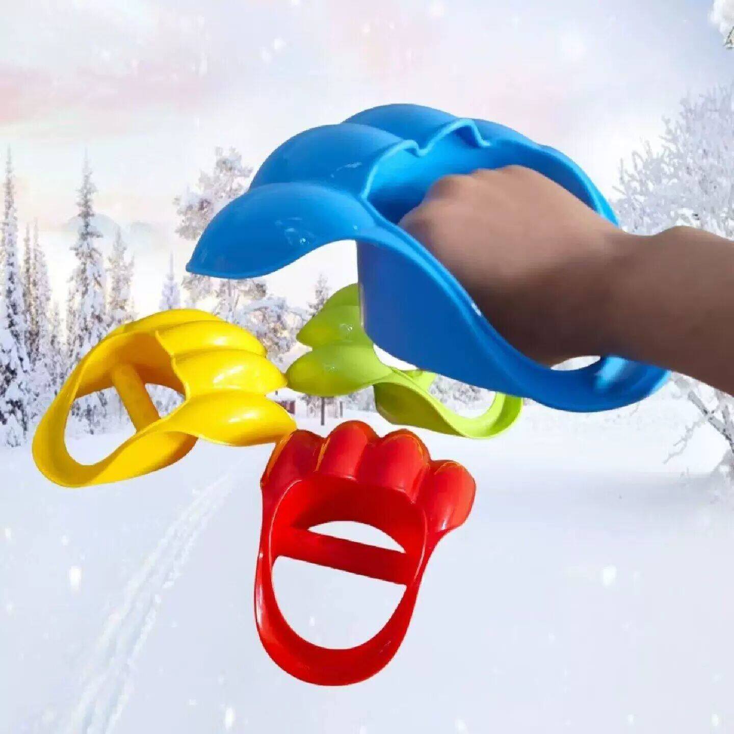 儿童玩雪工具神器雪球夹子堆雪人造型模具装备宝宝握把雪地恐龙爪