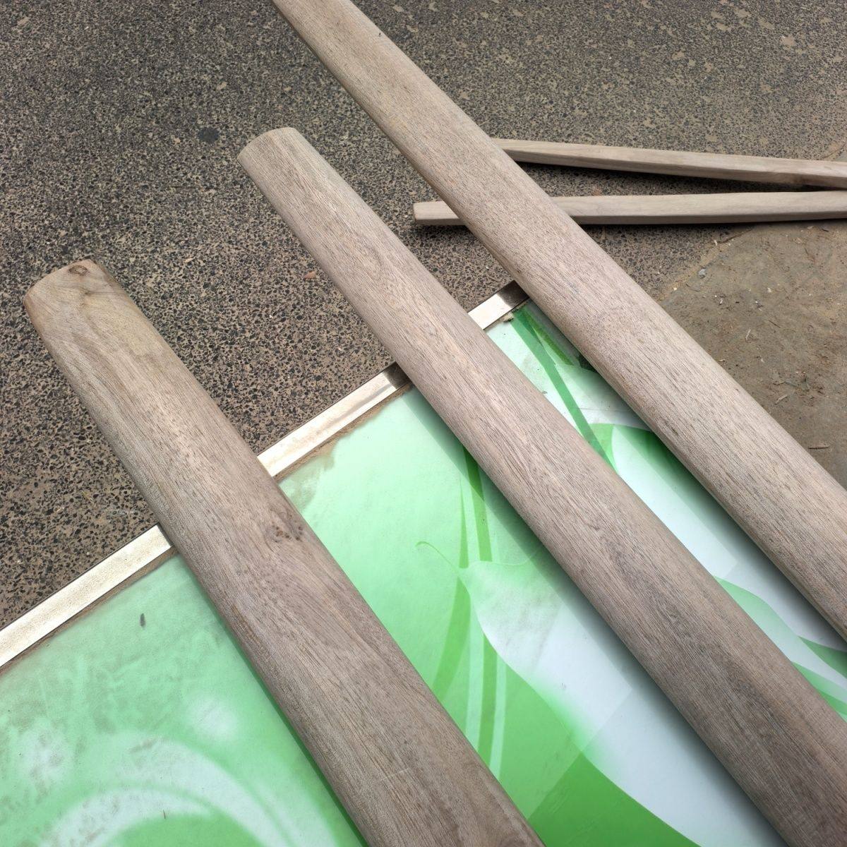 扁担家用实木挑水老式一整套农用木挑担加厚