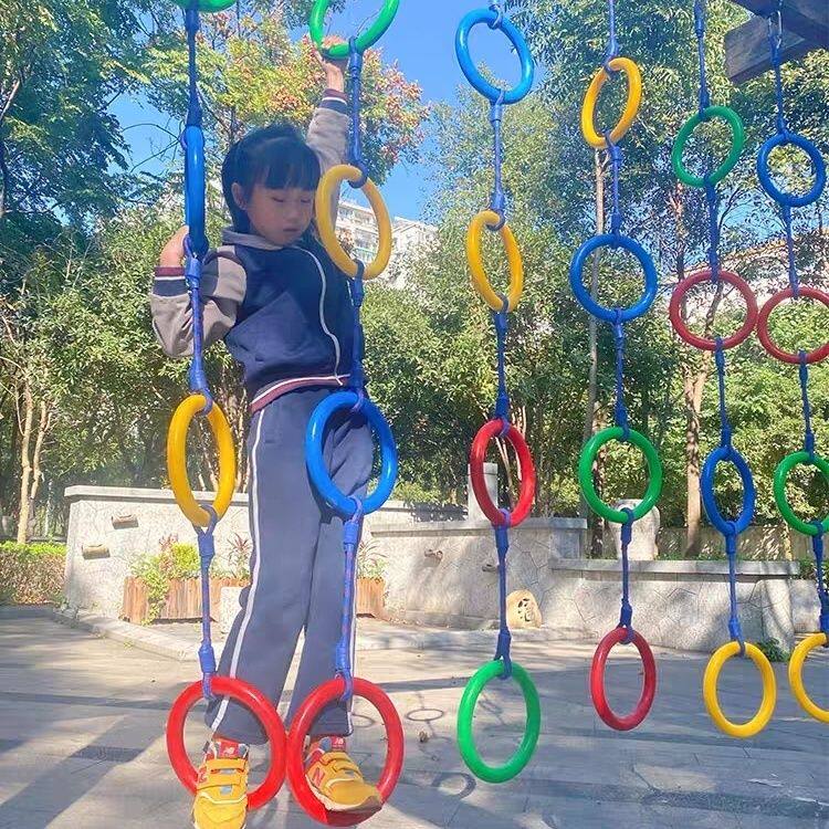 幼儿园儿童吊环室内外攀爬体能训练器材锻炼手臂平衡体适能馆道具
