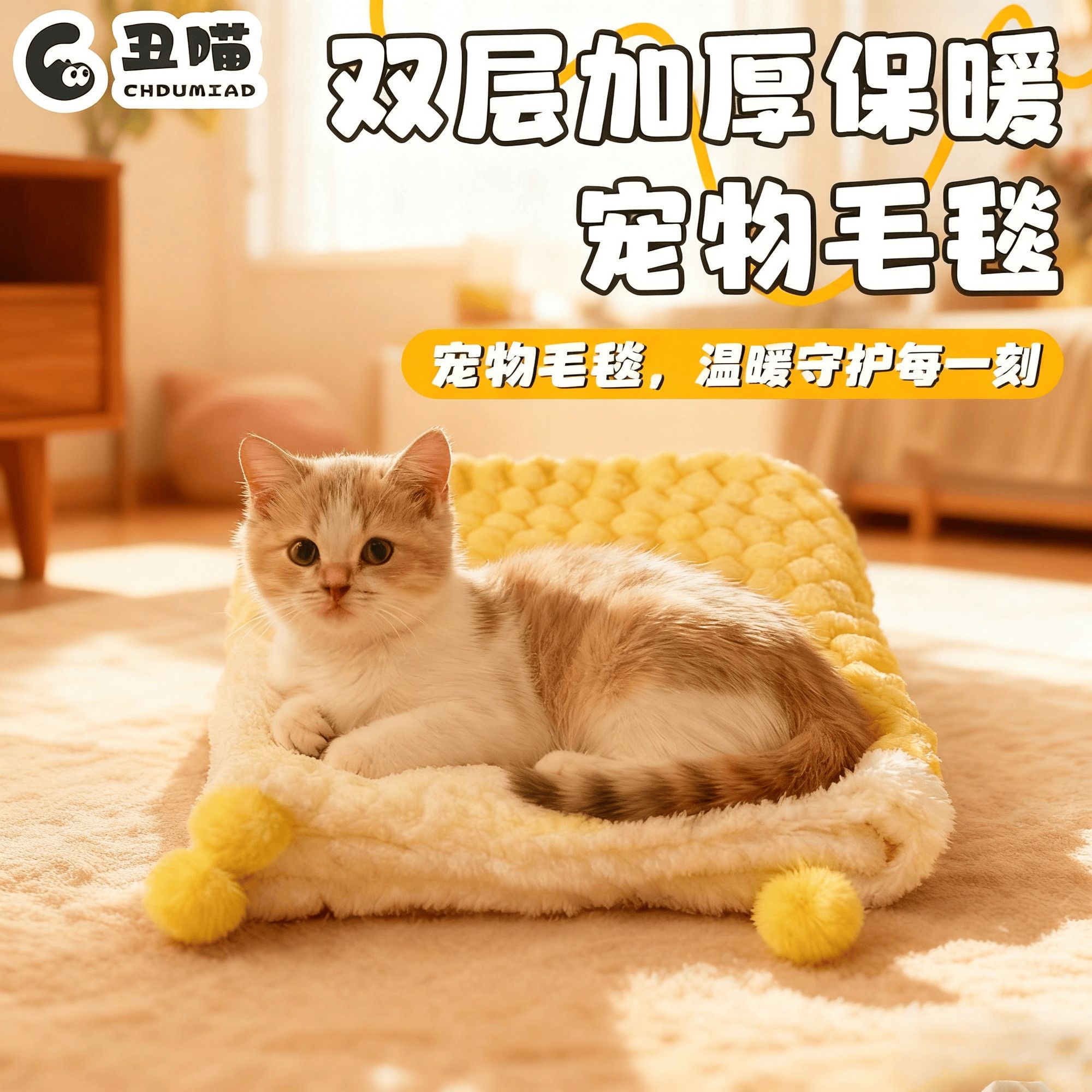 流浪猫毯子猫垫子冬季保暖狗秋冬款窝宠物睡垫棉垫睡觉用加厚毛毯