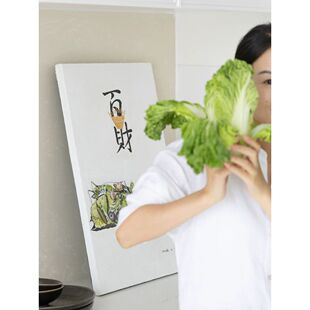 若奈挂画 新中式好寓意白菜通百财招福客厅壁画装饰画