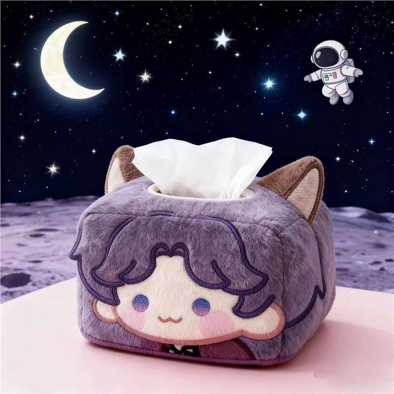 恋与深空祁煜猫猫鱼毛绒纸巾盒高颜值车载纸巾收纳盒桌面装饰品,家居饰品,装饰纸巾盒,淘宝优惠券,粉丝福利购,淘宝优惠卷