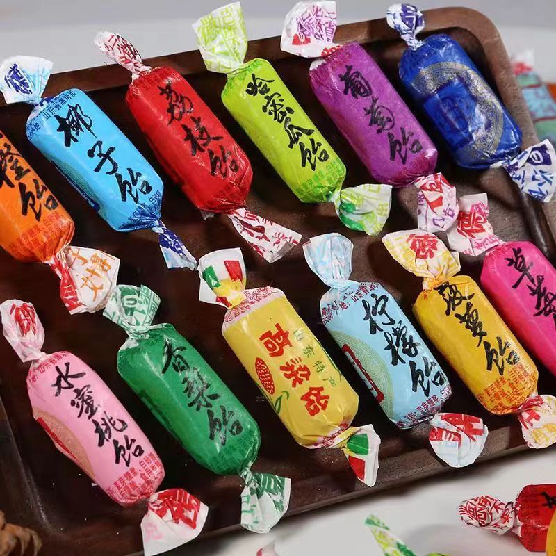 高粱饴软糖正宗老式山东特产Q弹可拉丝多种水果口味糖果年货