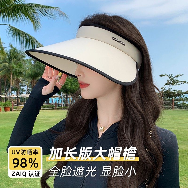 【遮全脸】防晒帽女防紫外线大帽檐空顶太阳帽户外夏季冰丝遮阳帽,居家日用,头部防护用品,淘宝优惠券,粉丝福利购,淘宝优惠卷