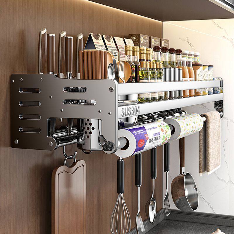 德国进口调料架304不锈钢厨房置物架墙上挂壁式刀架厨房用品收纳,厨房/烹饪用具,厨房墙壁置物架/厨房墙壁挂架,淘宝优惠券,粉丝福利购,淘宝优惠卷