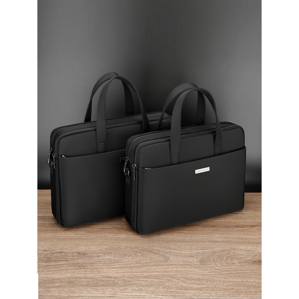 保罗全牛津帆布男士大容量横款手提包商务休闲资料电脑包公文包男