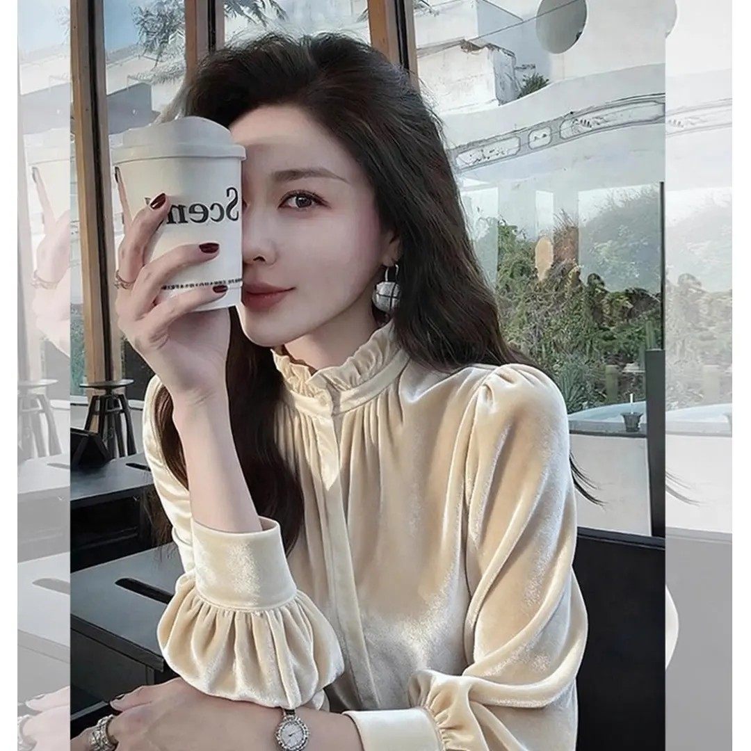 米白色2025冬季高级感轻奢气质名独特漂亮法式小资衬衫,女装/女士精品,真丝上装,淘宝优惠券,粉丝福利购,淘宝优惠卷