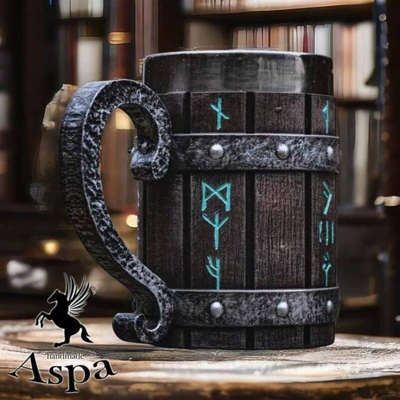 德国复古木桶啤酒杯维京人海盗大容量酒杯个性收藏viking tankard,餐饮具,啤酒杯,淘宝优惠券,粉丝福利购,淘宝优惠卷