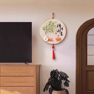 中国结客厅挂件电视背景墙装饰画新中式小清新高级感寓意好挂饰