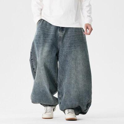 Men's Plus Size Jeans Loose Casual Wide Leg Pants