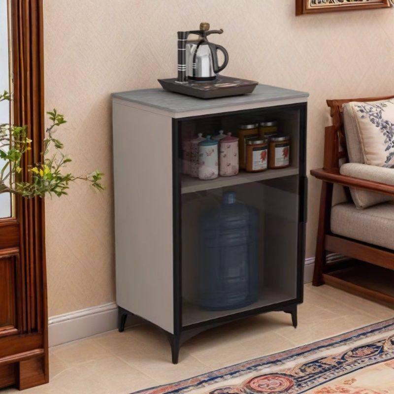 岩板窄柜客厅餐边柜茶水柜饮水机厨房储物柜烧水壶茶吧机咖啡机柜
