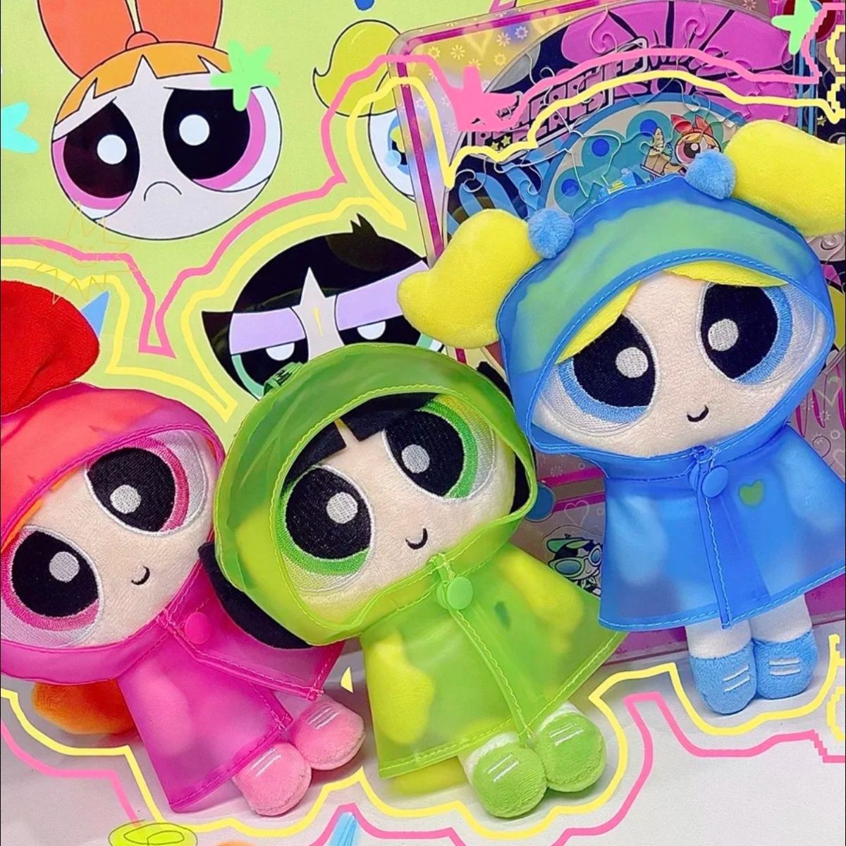 正品HUGKIS飞天小女警挂件雨衣款rose同款可爱玩偶女生日七夕礼物