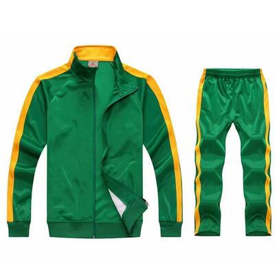 2Pcs Set Men's Sweatsuit Sportswear Tracksuit Men Jacket