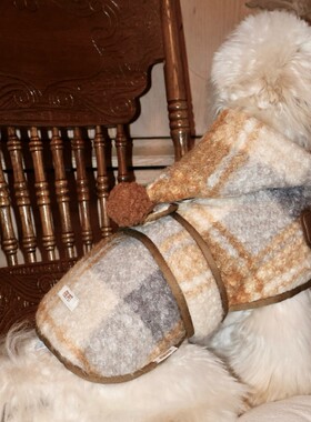 FEBE PET秋冬加厚棉服小斗篷保暖小狗衣博美泰迪洋气宠物衣服猫狗