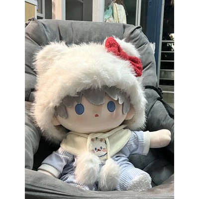 40cm娃衣服冬装娃衣爬服口水巾套装40cm帽子坐姿正品棉花娃娃厘米