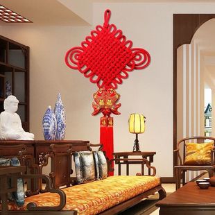 2025新款大红中国结挂件客厅高档大号福字挂饰玄关入户门新年装饰