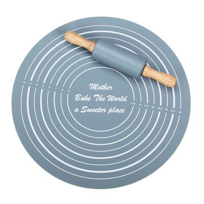 Silicone Rolling Pin Baking Measuring Mat 2 Counts
