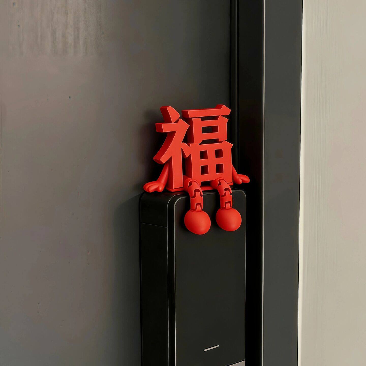 福字摆件新年装饰智能门锁装饰春节过年家居氛围感节日装扮用品