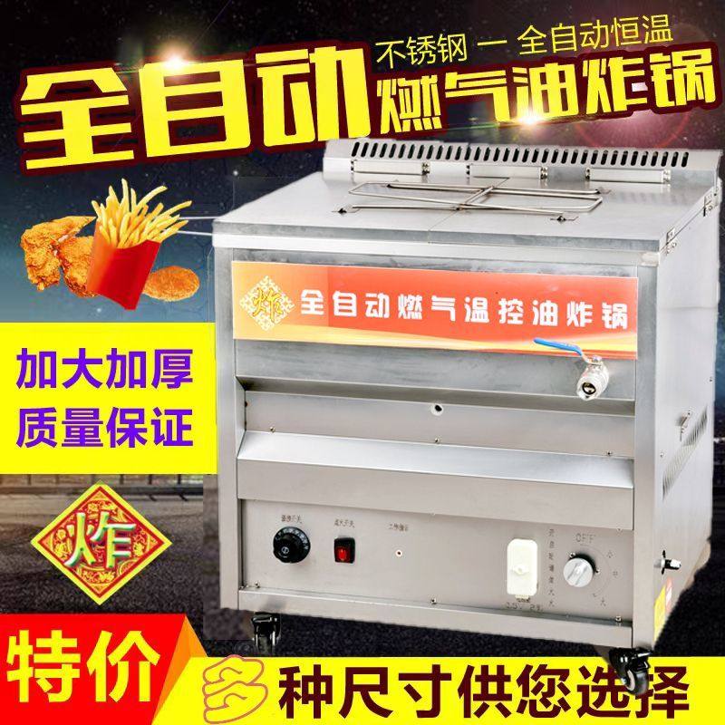 全自动25 40型控温商用立式油炸锅 炸油条机炸鸡排机煤气液化气