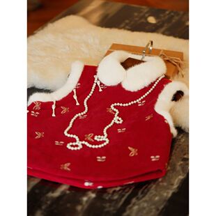 唐装女中国风高端马甲中式唐装成人女外穿新款过年旗袍夹棉马夹拜