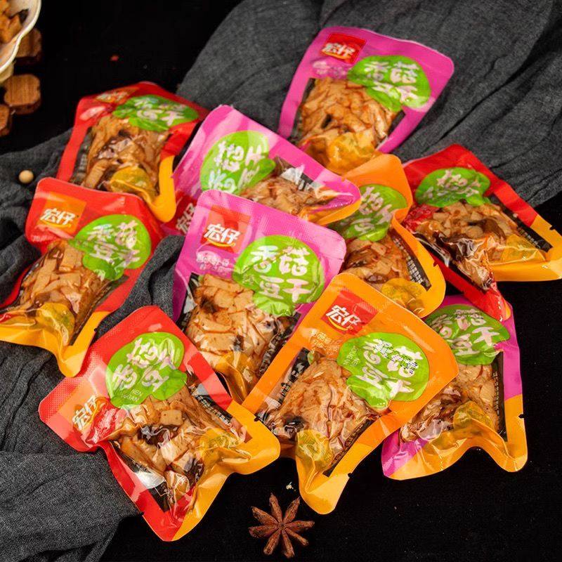 宏仔香菇豆干麻辣烧烤味低脂豆腐干解馋开胃休闲零食小包装