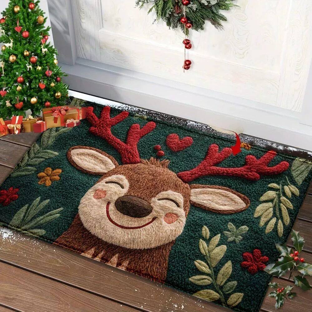 40x60cm Christmas Door Mat Gingerbread Man Reindeer Floor Ma