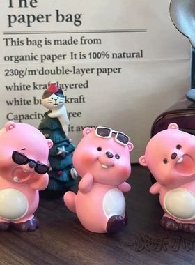 loopy小海狸露比盲盒开心日常公仔女生玩偶手办潮玩桌面摆件礼物