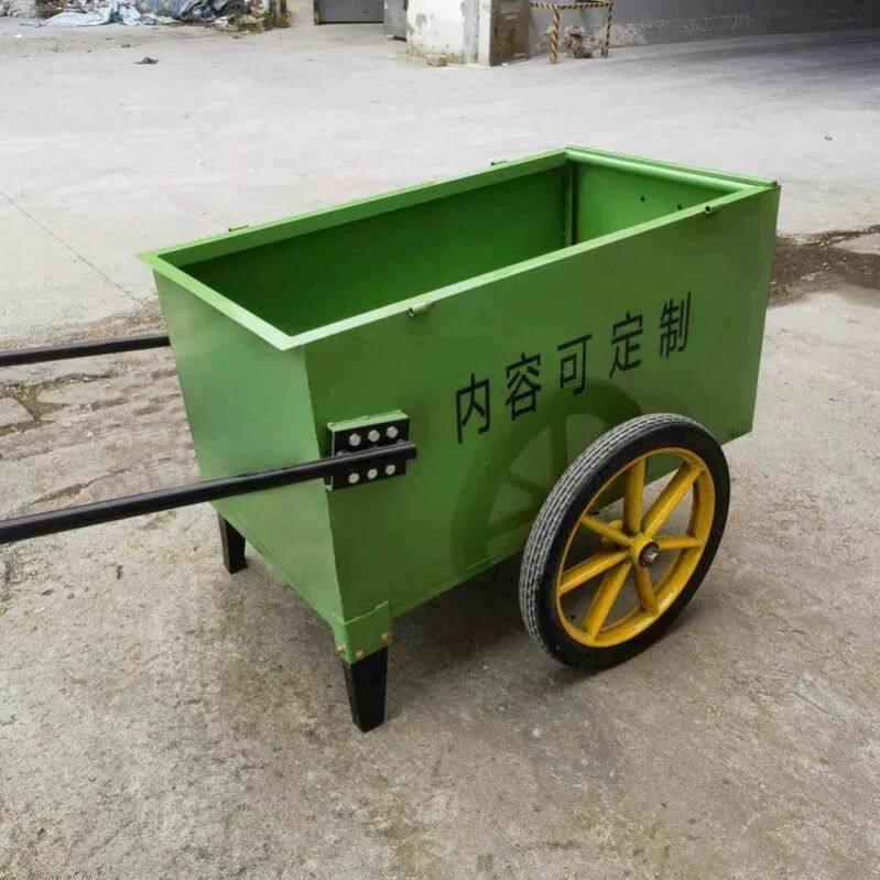 不锈钢垃圾车手推户外两轮清运车街道人力环卫三轮保洁车市政清洁