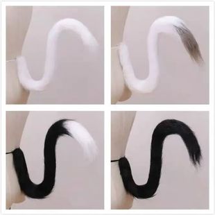 猫尾巴腰带儿童尾巴装饰猫耳朵套装jk道具儿童绑带发箍毛茸茸狐狸