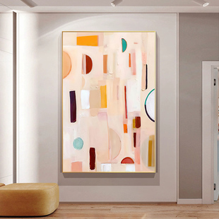 奶油风客厅装饰画莫兰迪风格抽象肌理挂画可客制沙发背景墙