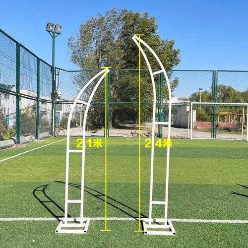 新款婚庆道具牛羊角门铁艺花艺拱门架子弧形户外婚礼拱门装饰路引