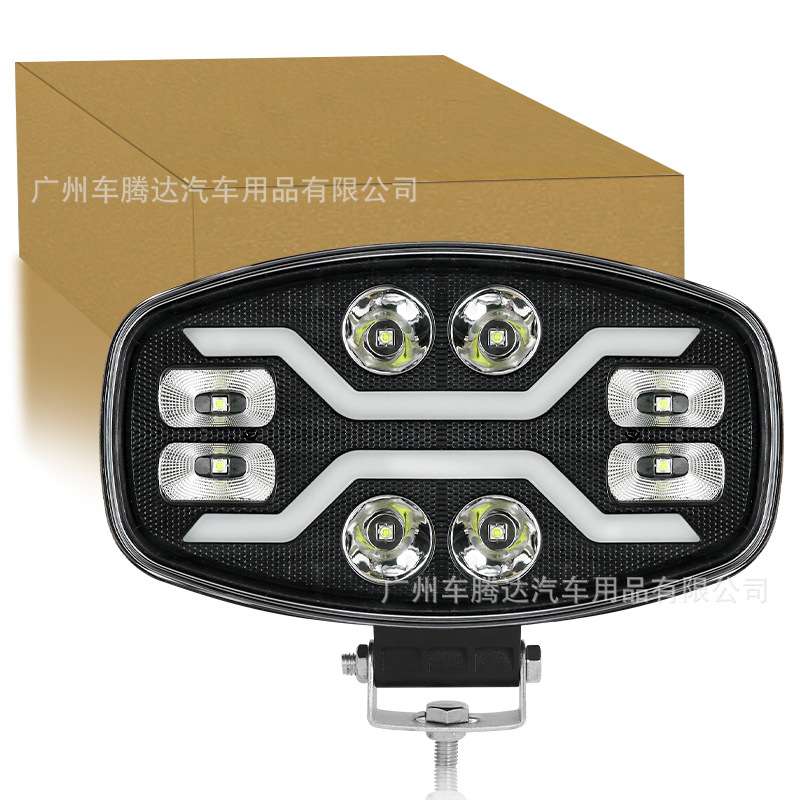 热销大货车led船用探照灯9寸80w越野车卡车9-80v车顶灯超亮工作灯
