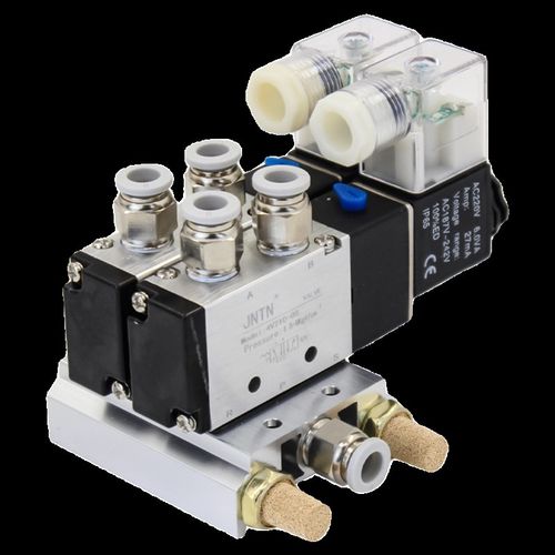 4V210电磁阀组气缸气动阀电磁控制气阀220v24V08汇流板排底座阀岛