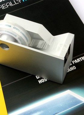 White Design胶带架方形铝合金切割器胶带座简约创意设计办公摆件
