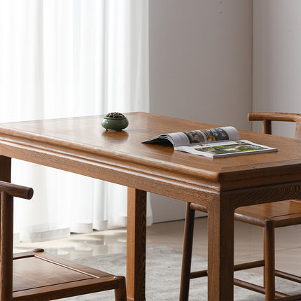 鸡翅木写字台新中式画案实木书法桌原木办公桌红木书桌学习桌简约