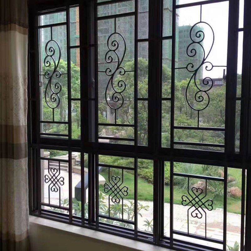 厦门铝窗花加纱窗儿童防护栏防盗窗铝合金防蚊纱窗窗花防盗网