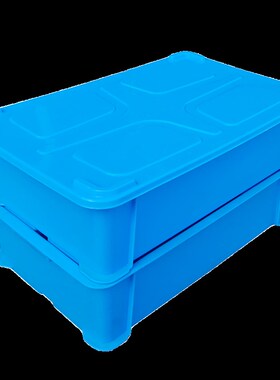 白色面包箱塑料矮周转箱加厚浅箱带盖子子食品箱面团箱面条箱长方