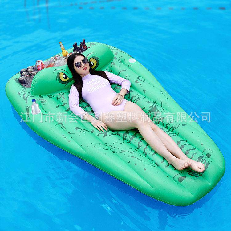 动物浮床大鳄鱼坐骑水上浮排潜水充气床