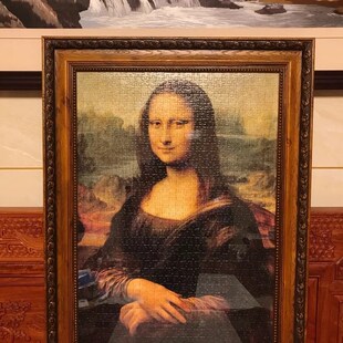 1000片拼图框欧式古典画框定制拼图框架复古拼图相框纹理画框制作