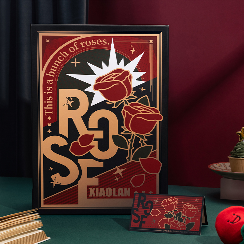 小蓝和他的朋友玫瑰花礼盒毛绒花A束公仔送女生520情人节生日礼物