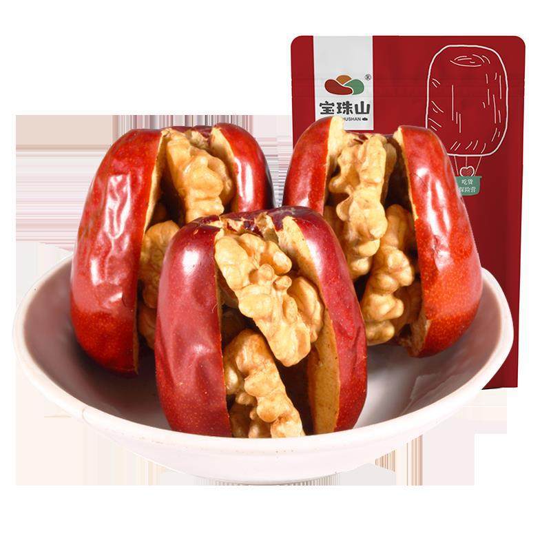 大红枣夹核桃仁208g新疆枣加核桃枣夹心抱抱干果特产官方旗舰店