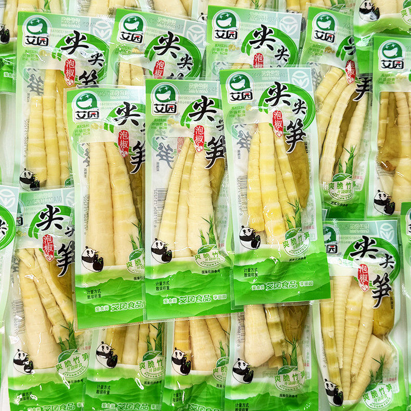 泡椒尖尖笋山椒竹笋脆笋酸辣脆爽笋子笋尖开袋即食小包装零食官方