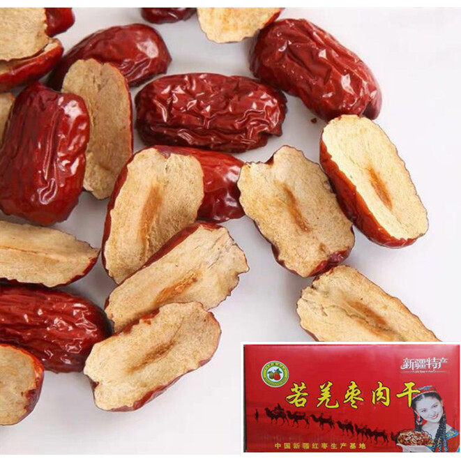 新疆若羌灰枣片红枣片无核枣肉干煮粥打豆浆蒸馒头阿胶糕配料枣片