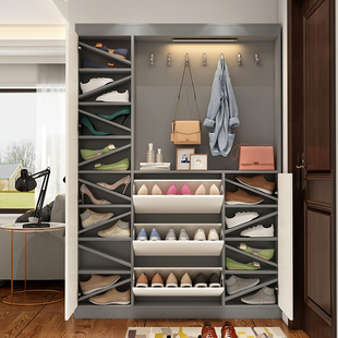 轻奢超薄鞋 柜17cm翻斗窄挂衣帽隔断柜架家用客厅间厅柜入户玄关柜